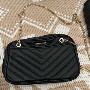 Black and gold crossbody